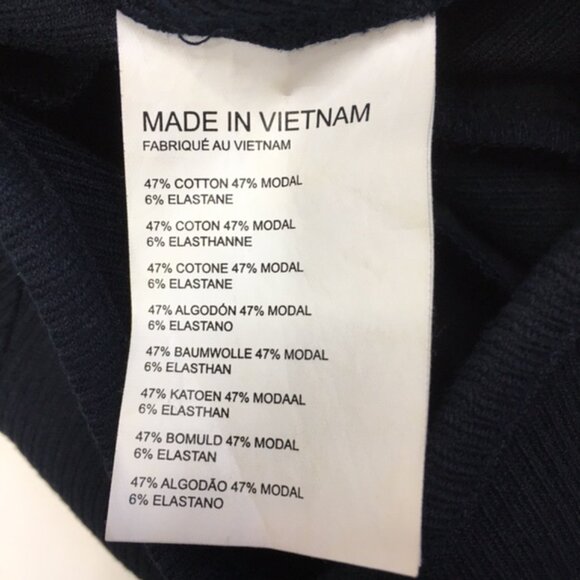 CLUB MONACO Dark Blue Textured Button Flap Nautical Dress Pant - Picture 3 of 11